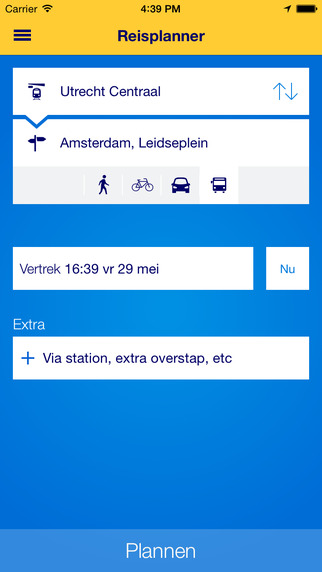 nieuwe ns reisplanner xtra toont actuele info van bus tram en metro verkeersnet