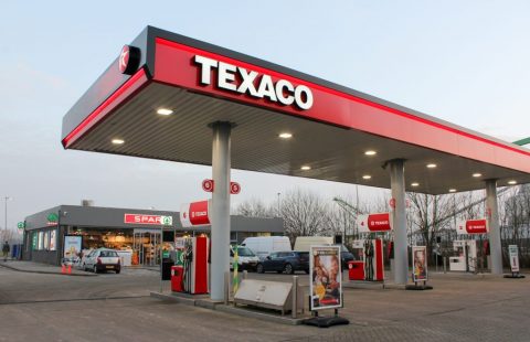 Een tankstation. FOTO Taxaco