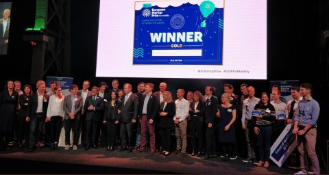 De winnaars van de EU Startup Prize for Mobility FOTO Cargoroo