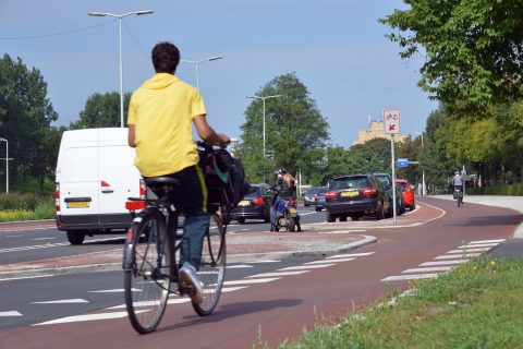 Den Haag fietser, fietspad, BEELD IenW, Jos Braal