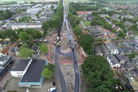LARGAS-verkeersplein in Langendijk (bron: Aannemingsbedrijf Van Gelder)