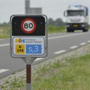 Hectometer-paaltje bij 80-weg (provincie Noord-Holland)
