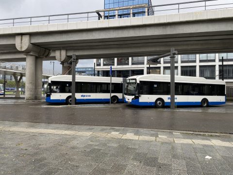 GVB-bussen op Amsterdam Sloterdijk