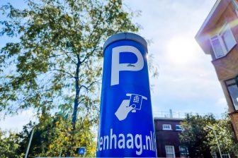 Beeld: een parkeerpaal in Den Haag